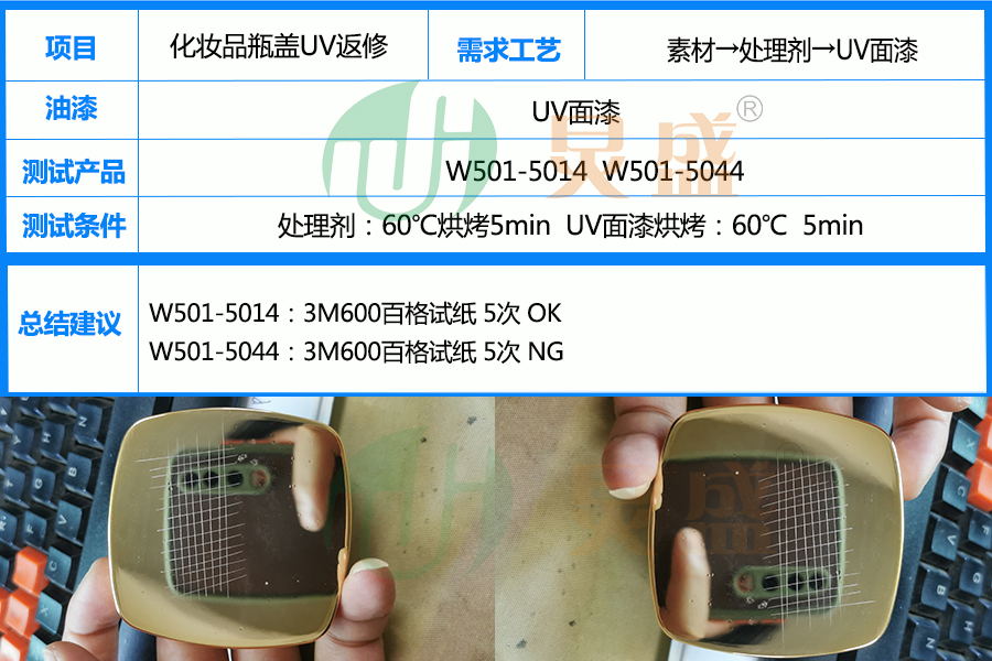 UV返修水应用实例之化妆品瓶盖UV球速体育返修